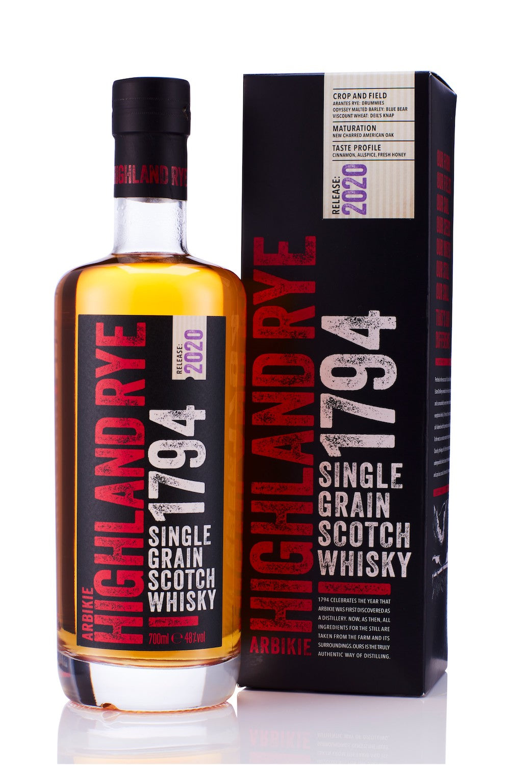 ARBIKIE 1794 HIGHLAND RYE SINGLE GRAIN SCOTCH WHISKY – 2020 Release
