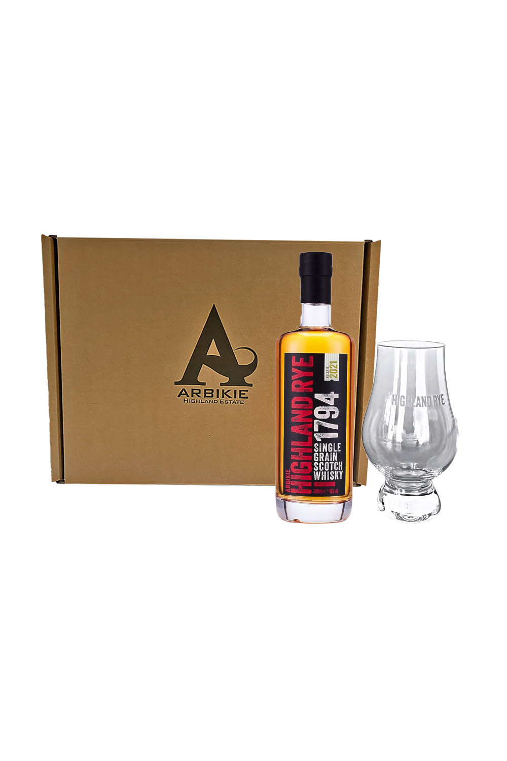 Highland Rye Whisky and Glass Gift Set