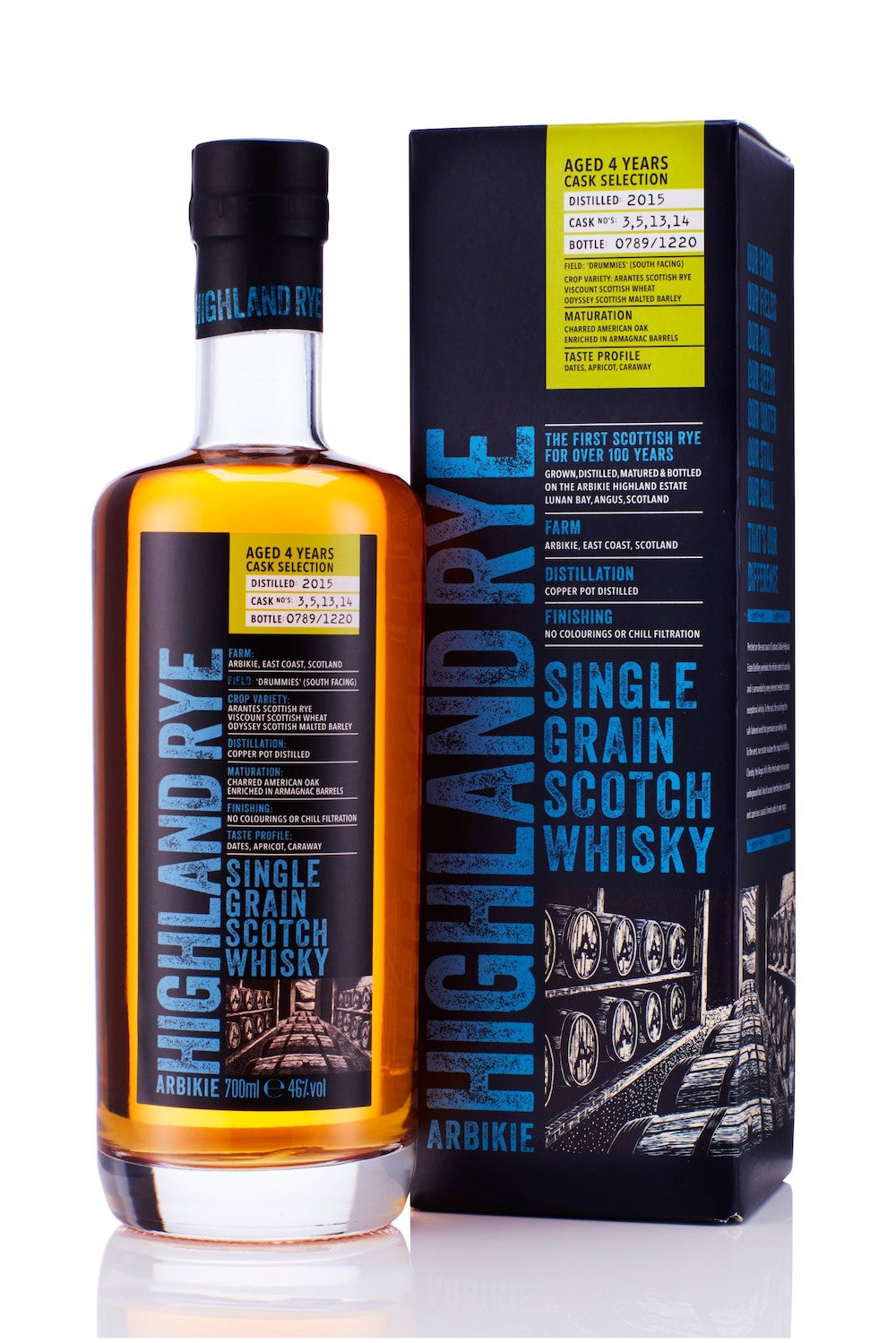 ARBIKIE HIGHLAND RYE SINGLE GRAIN SCOTCH WHISKY CASK SELECTION – ARMAGNAC, 4 YEAR OLD